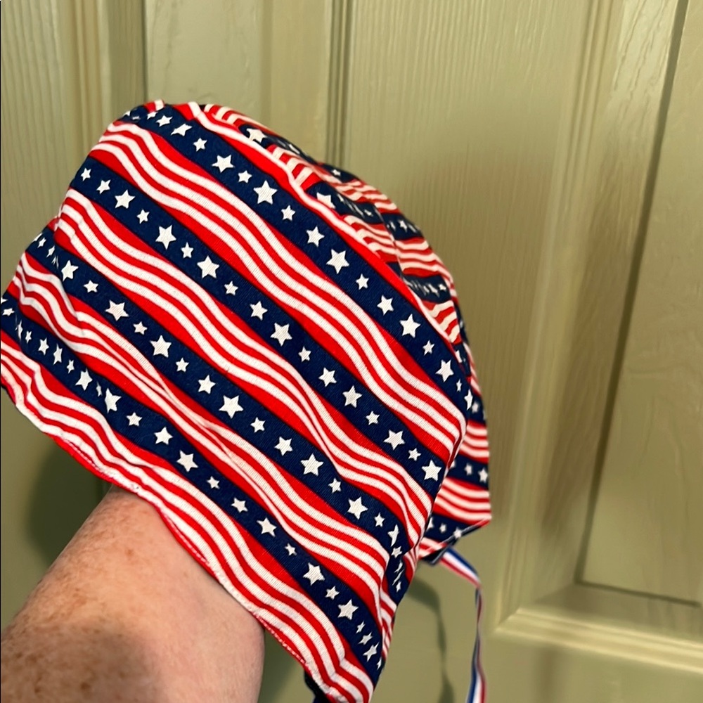 Patriotic Striped scrub cap